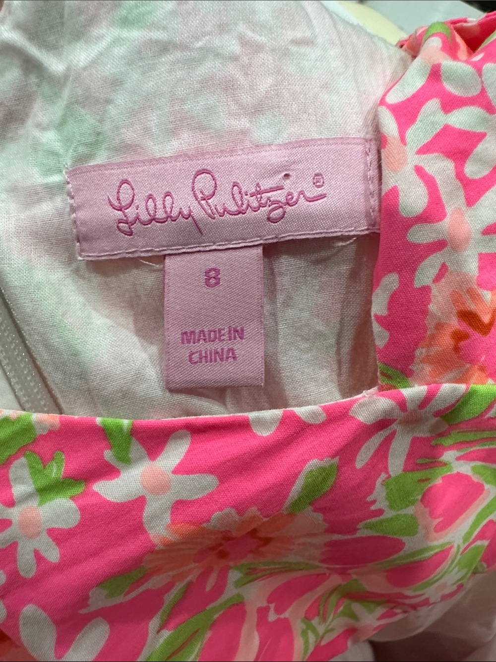 Lilly Pulitzer Pink Floral Fit-and-Flare Mini Dress - Picture 5 of 5